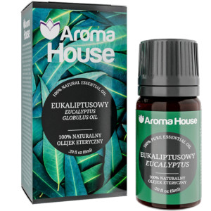 W pełni naturalny zdrowotny olejek eteryczny 6ml Aroma House Eukaliptusowy