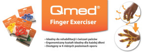 Qmed Finger Exerciser - produkt do rehabilitacji i ćwiczeń palców - kolor Zielony - opór: średni