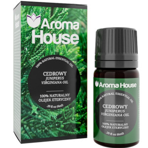 W pełni naturalny zdrowotny olejek eteryczny 6ml Aroma House Cedrowy