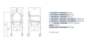 Wózek toaletowy FS 696